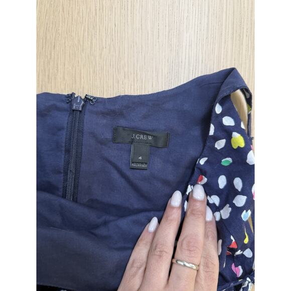 J. Crew Ratti Happy Cat Print Tie Sleeve Midi Sundress Size 4 - Picture 9 of 12